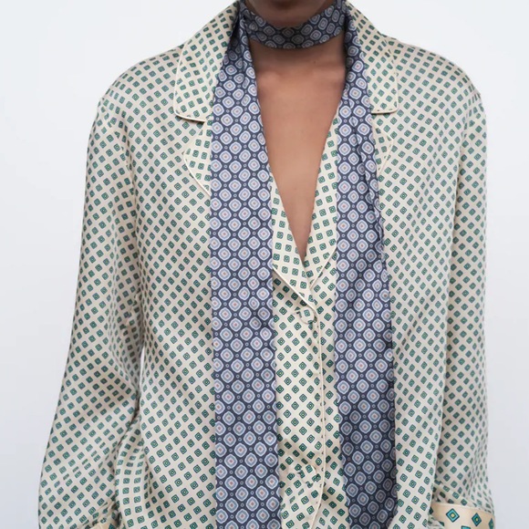 Zara printed pajama top - Picture 3 of 9